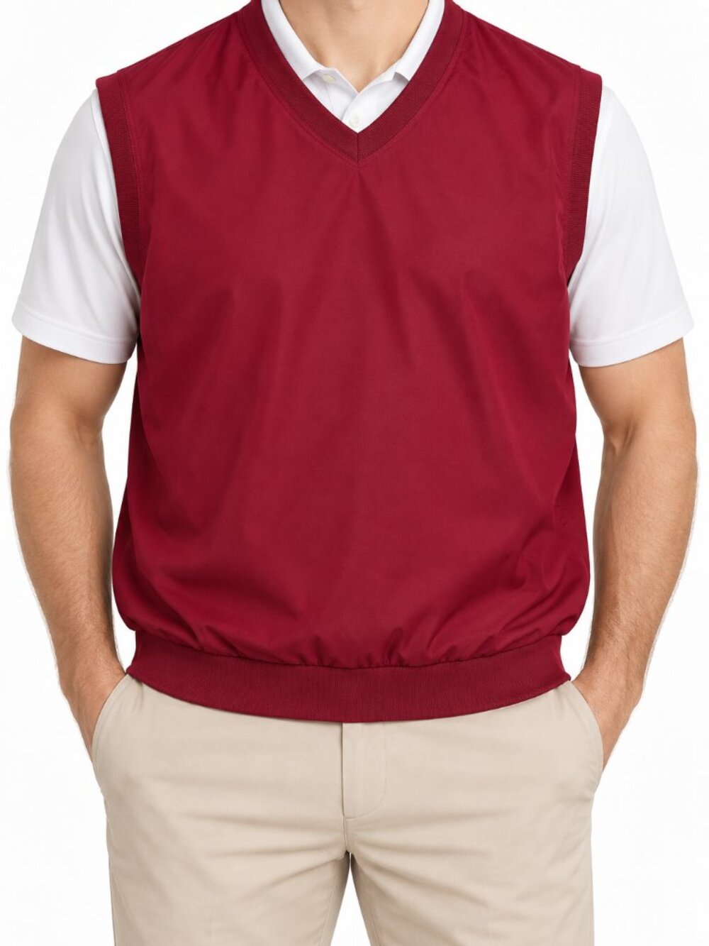 Vintage Callaway Golf Men’s Large Burgundy Microfiber Golf Vest